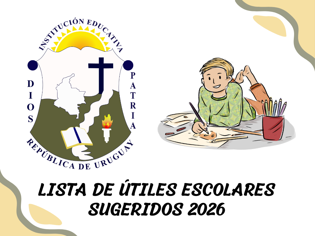 Lista de útiles escolares sugeridos para el año lectivo 2026